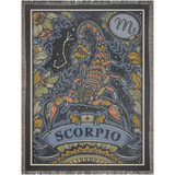 Decorative blanket with Scorpio zodiac design on a white background