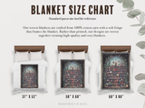 Witch’s Bookshelf Woven Blanket – Botanical Magic Throw