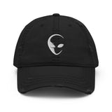 Alien Head Distressed Dad Hat