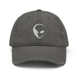 Alien Head Distressed Dad Hat