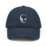 Alien Head Distressed Dad Hat
